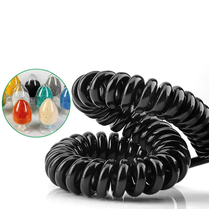 PU frühling kabel draht 5 core 15 13 20 18 17 awg stretch 1 2 3 4 5 6 7 8 9 10 11 12 13 14 15 meter spirale teleskop draht