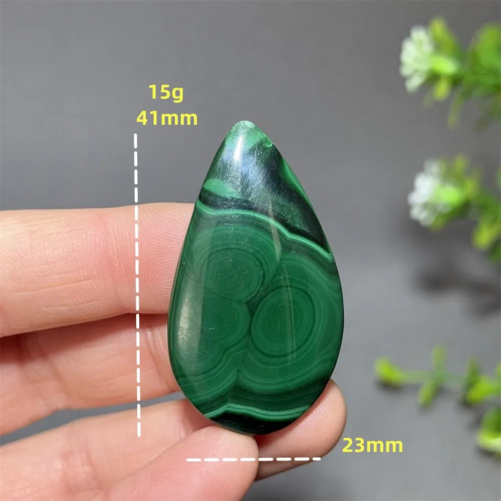 Natürlicher, hochwertiger Malachit in Tropfenform, zum Polieren, DIY, Quarz, Energietherapie, Meditation, Reiki, Hexerei, Heimdekoration, Geschenk