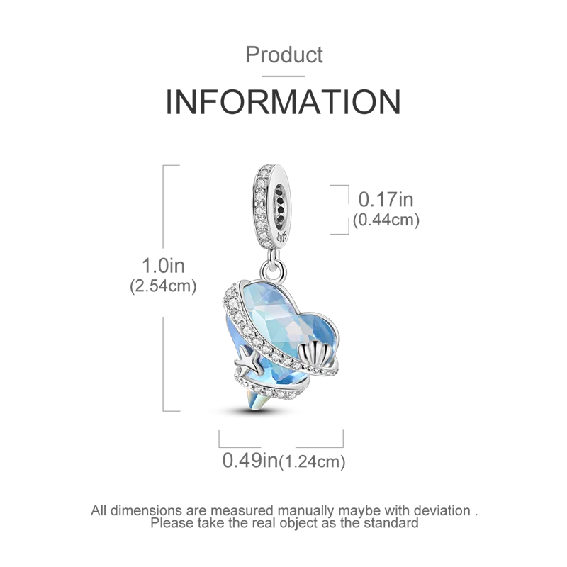 Charm-Anhänger aus Silber 925, blaue Serie, passend für Armbänder, Charms, DIY, originelle Mode-Anhänger für Schmuckherstellung