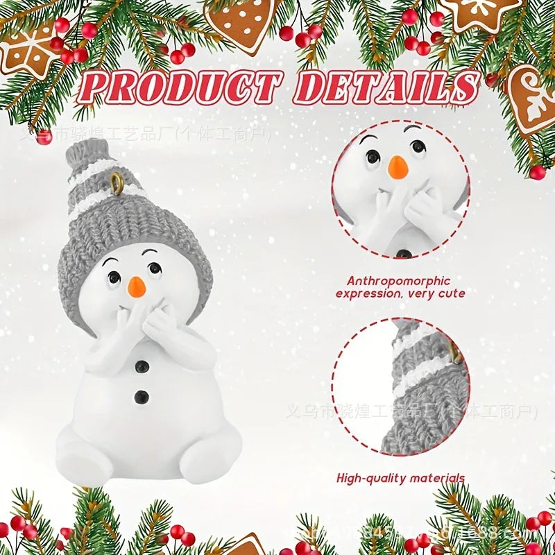 12/6 Stück Weihnachten süße Schneemann Dekoration Anhänger für Winter Weihnachtsbaum Dekoration Neujahr Weihnachtsgeschenke Partyzubehör