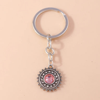 Retro Truthahn Glück bösen Blick Schlüssel bund Edelstein Kristall Schlüssel ring Anhänger für Auto Schlüssel halter Handtasche Dekor DIY Schmuck Geschenke