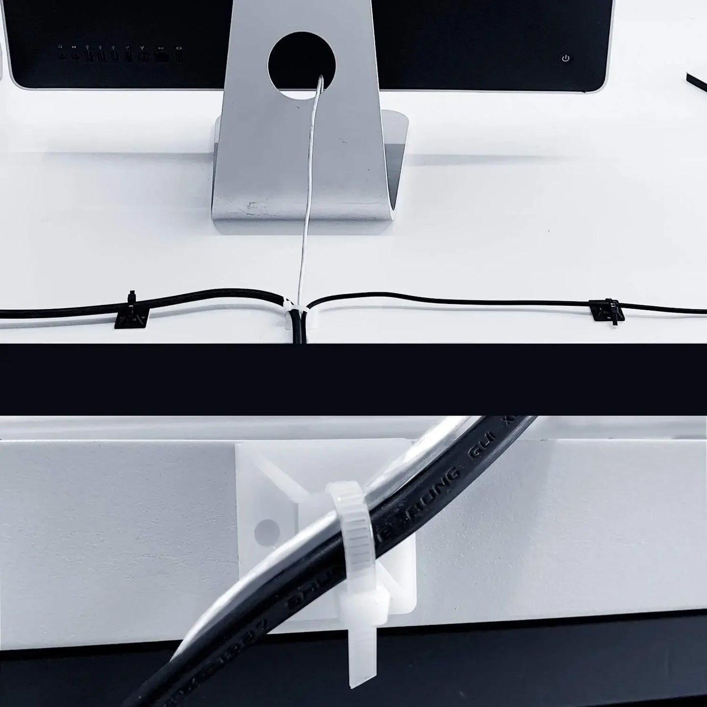 Selbstsichernder Kunststoff-Nylon-Kabelbinder + Nylon, quadratisch, 3 m, selbstklebender Draht, Reißverschluss, fester Sitzhalter, Kabelbinder-Montagebasis