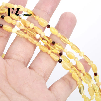 Naturstein Bernstein Runde unregelmäßige Rondelle Edelstein lose Perlen facettierte lose Perlen für Schmuckherstellung DIY Armband handgefertigt