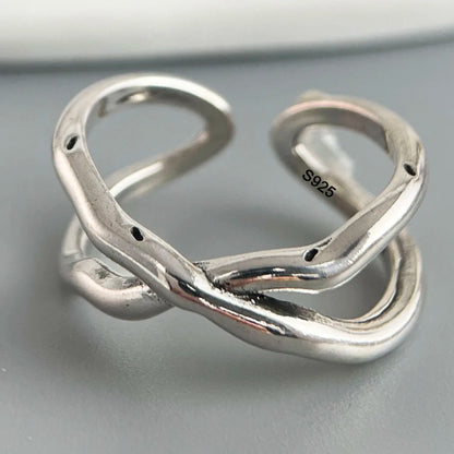 Ringe aus 925er-Sterlingsilber für Damen, Paare, minimalistisch, handgefertigt, schlicht, Retro-Blumen-Herz-Ring, edler Schmuck, Geschenk, verhindert Allergien