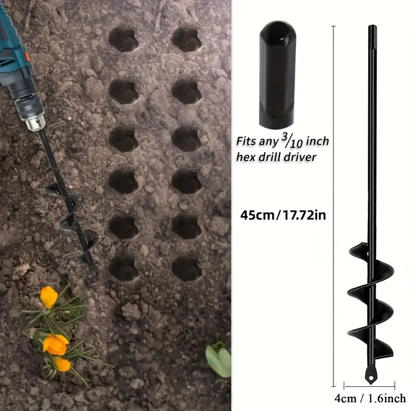 Garten Schnecke Spirale Bohrer Gartenarbeit Blume Pflanzer Erde Bohrer Pflanzung Loch Digger Werkzeug Lose Boden Bohrer Zubehör