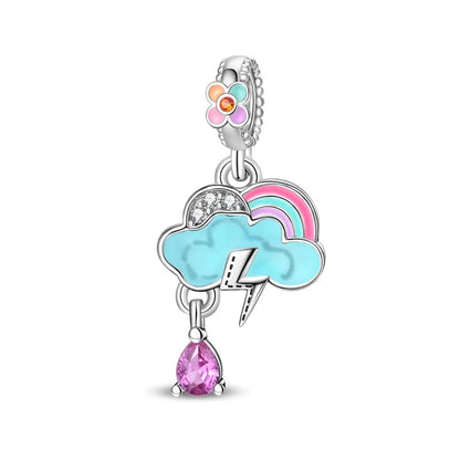 Heißer Verkauf, 925er-Sterlingsilber, Sterne und Mond, Perlen, Schmetterling und Engel, baumelnder Charm, passend für Armbänder, niedliche bunte Anhänger-Geschenke