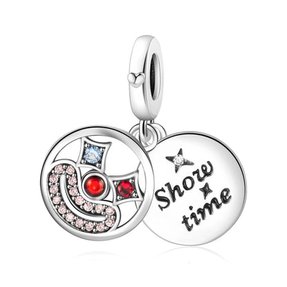 Vergnügungspark-Charm aus 925er-Sterlingsilber, Riesenrad, Achterbahn, Zirkus, Clown, Karussell, passend für DIY-Armbänder, Halsketten, Souvenir