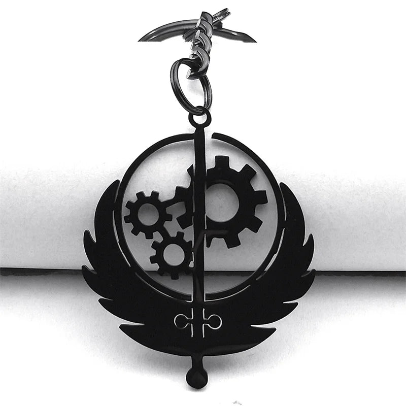 Bruderschaft von Edelstahl Anhänger Halsketten Schwarz Farbe Musik Band Patch Spiel Flagge Halskette Schmuck N3001S06