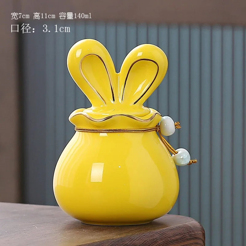 Rabbit Funeral Urn Ceramic Pet Ashes Cat Pet Urn Personalized Urn for Pets Animal Burial Urnas for Human Ashes Dog Memorial