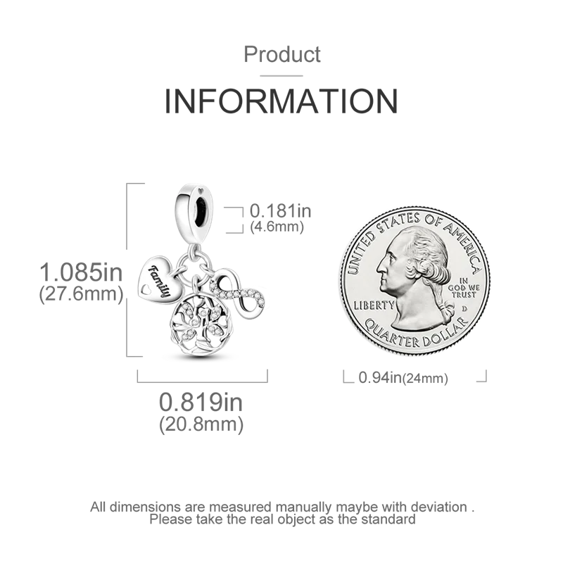 Charms-Anhänger aus 925er-Sterlingsilber mit Baum des Lebens und Zirkonia, passend für DIY-Armband-Halskette, Geschenk für Sie, Colgante Plata