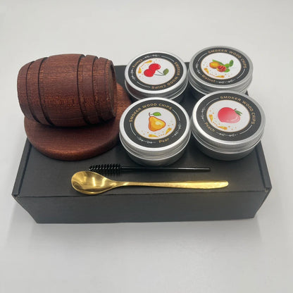 4/6 Geschmacksrichtungen Whiskey Smoker Kit Klassisches Cocktail-Ei-Set mit Holzspäne Smoker für Bourbon Whiskey-Geschenke, Geburtstagsgeschenk
