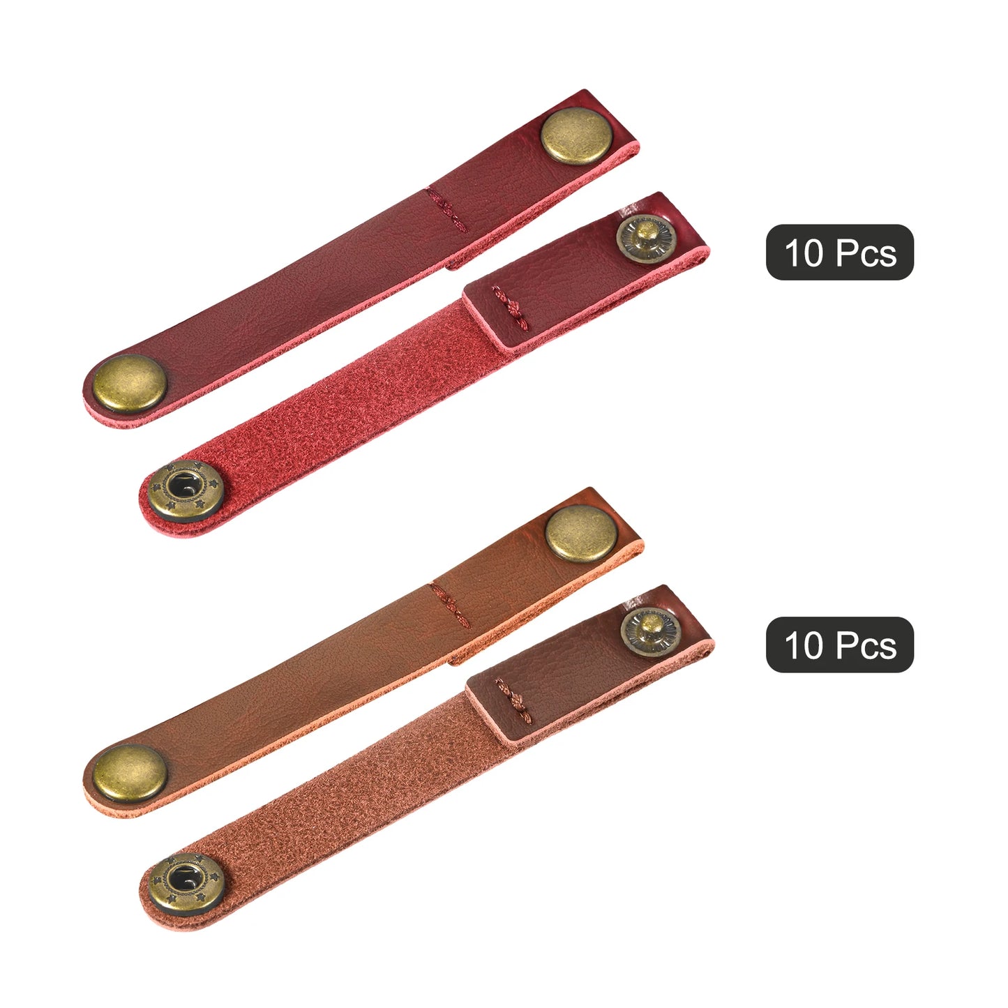 20pcs 5 Farben Leder Kabel bänder Kabelbinder Wraps Kabel Management Halter Halter Kabel Organizer für USB-Kabel Kopfhörer Drähte