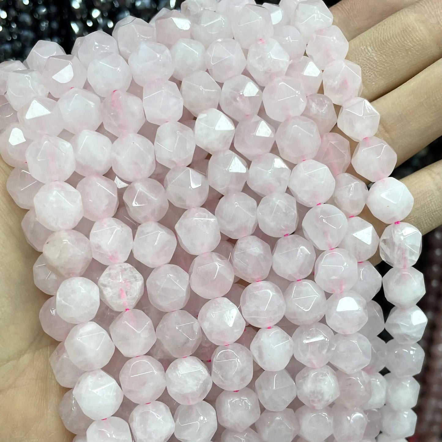 6 8 10 MM Natürliche Facettierte Stein Achate Rhodolite Quarz Jade Spacer Perlen Diy Handgemachte Armband Für Schmuck Machen zubehör