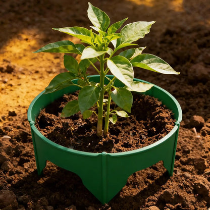 24 Stück Pflanzen-Wachstumsring, schützende runde Tiefenbewässerung, kreisförmige Landschaftskanten, Pflanzringe, Gartenschutz