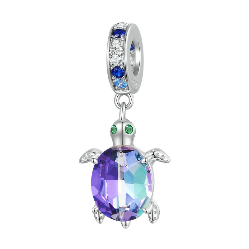BAMOER Anhänger aus 925er-Sterlingsilber, verträumte Oecan-Serie, schillernde Krabbenperlen, Seepferdchen-Anhänger für Damen, Armband und Halskette zum Selbermachen