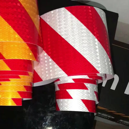 Twill Reflektierendes wasserdichtes Klebeband Linker oder rechter Reflektor Selbstklebender Sicherheitswarnaufkleber Auffälligkeit für LKW