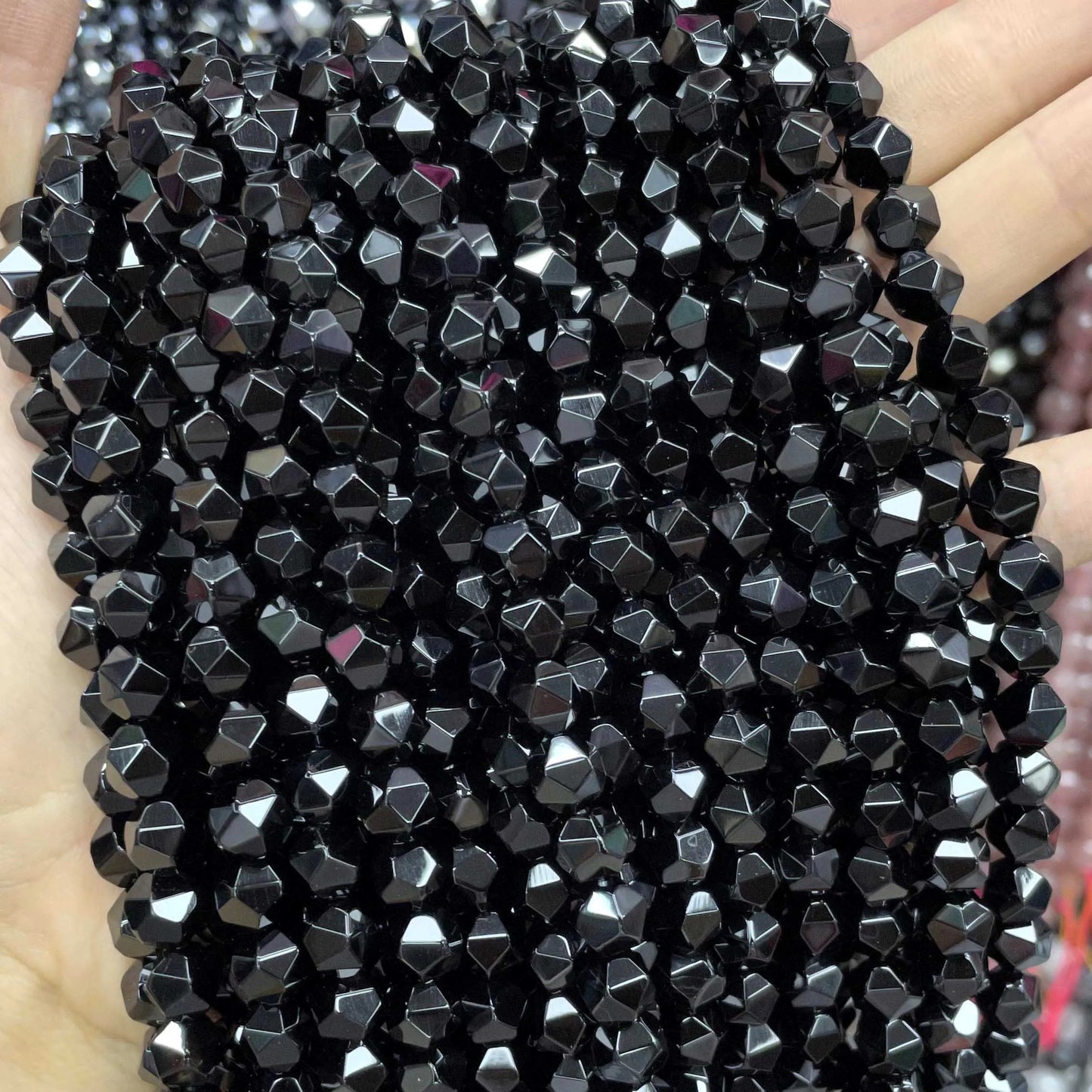 6 8 10 MM Natürliche Facettierte Stein Achate Rhodolite Quarz Jade Spacer Perlen Diy Handgemachte Armband Für Schmuck Machen zubehör
