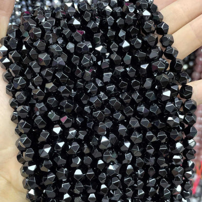6 8 10 MM Natürliche Facettierte Stein Achate Rhodolite Quarz Jade Spacer Perlen Diy Handgemachte Armband Für Schmuck Machen zubehör
