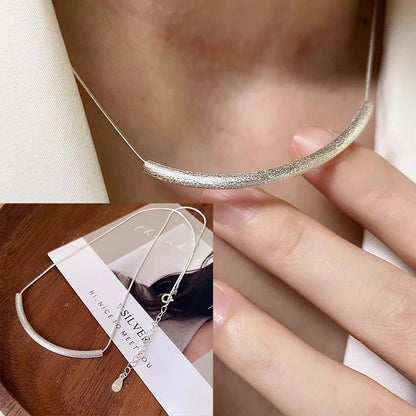 VENTFILLE 925 Sterling Silber Perle Geometrie Halskette für Frauen Mädchen Koreanische Design Vielseitig Halsband Schmuck Dropship Großhandel