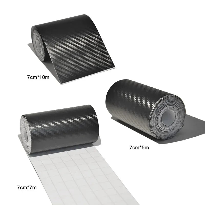 1-4 stücke Carbon Faser Automotive Klebeband Rolle Matte Schwarz Schutz Auto Film Selbst-Klebe Film Vinyl auto Film Zubehör