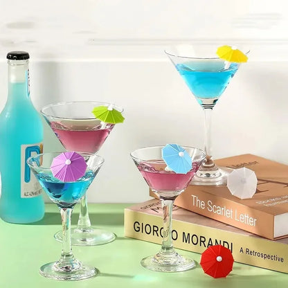 6-60PCS Regenschirm Wein Glas Marker Trinkbecher Identifizierung Zeichen Mark Party Liefert Wein Glas Charme Kennzeichnung Liefert