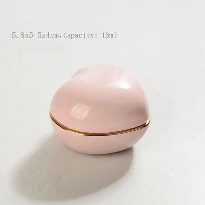 Love Pet Urn, Ceramic, Cat, Dog, Memorial Casket, Funeral Supplies, 13 ml Capacity, Red, Pink, Sealed, Multi-Purpose
