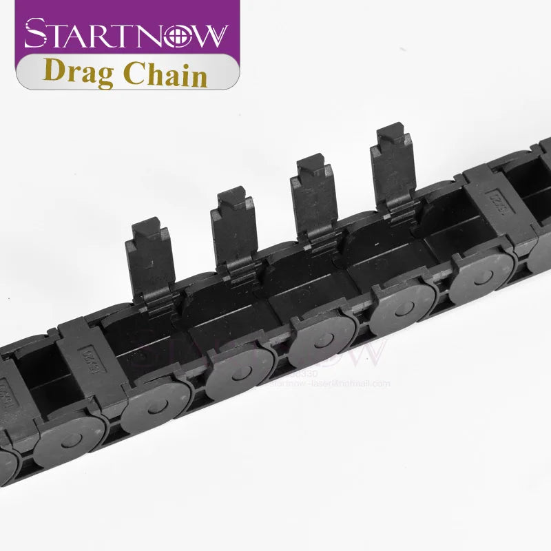 Halbgeschlossene Kabelschleppkette, Energiekette 15 mm x 40 mm, für 3D-Drucker, CNC-Werkzeugmaschinen, elektronische Geräte, Schwarz, 1 m