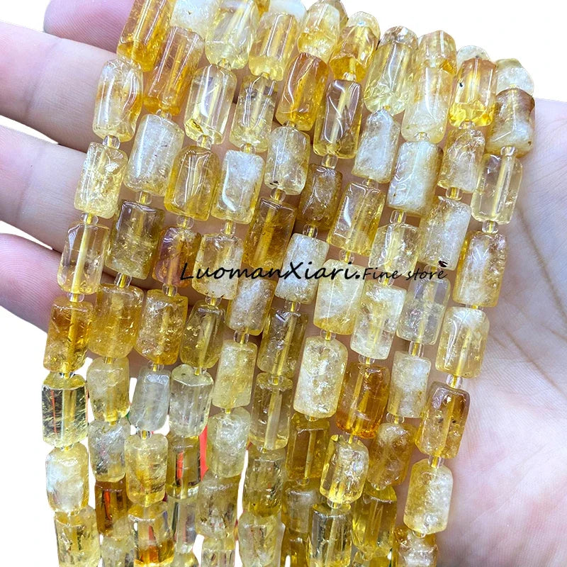 8x12mm Naturstein Grüner Malachit Unregelmäßiger Zylinder Lose Distanzperlen für Schmuckherstellung Diy Armband Charms Zubehör