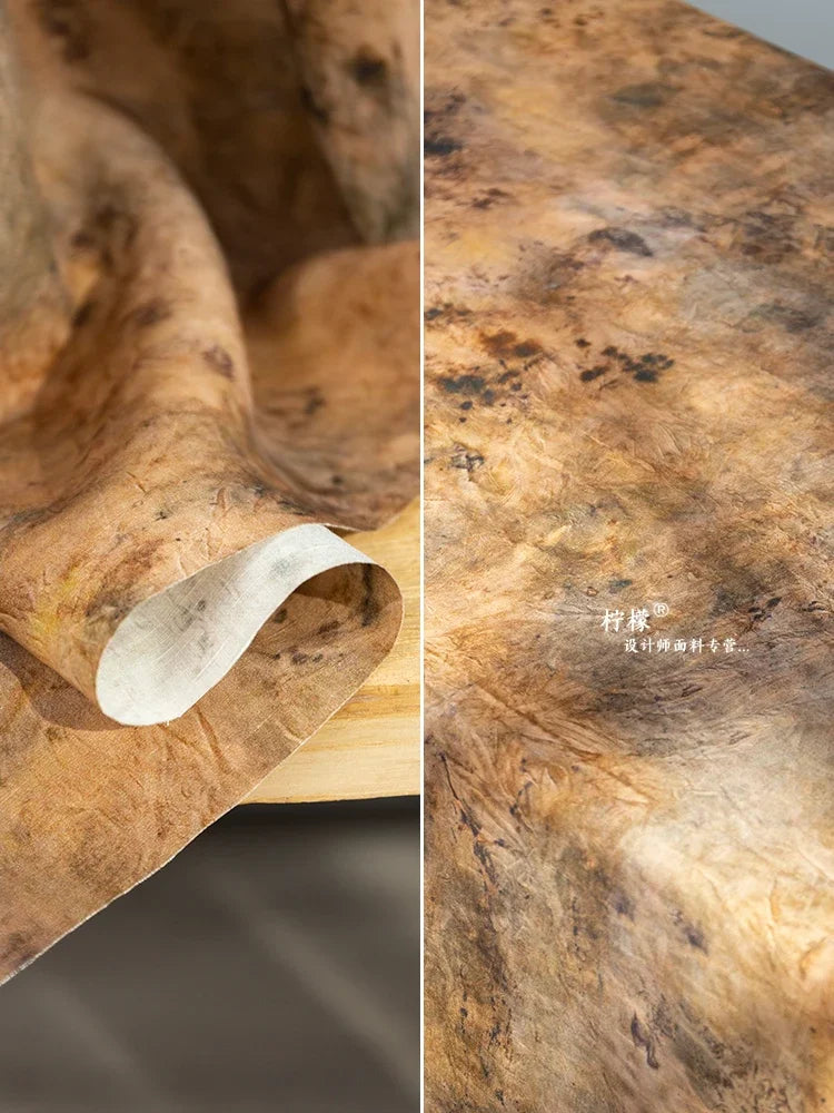 Pflanze Krawatte gefärbt Leinen Stoff Rock Mantel Hanfu Kleidung Modedesigner für DIY Nähmaterialien Großhandel Stoff pro Meter