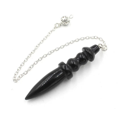 Naturstein heilsteine Anhänger ägyptischen Kristall Pendel für Weissagung Wünschelrute Reiki rosa klar Quarz Amethysten obsidian rosenquarzschwarz Onyx Pendel edelstein anhänger kristall anhänger amulett x130