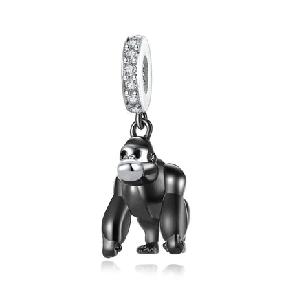 Tier-Serie, 925er-Sterlingsilber, Giraffe, Kamel, Gans, Orang-Utan, Affe, Siegel-Charm, passend für DIY-Armbänder, Halsketten, edler Schmuck, Geschenke