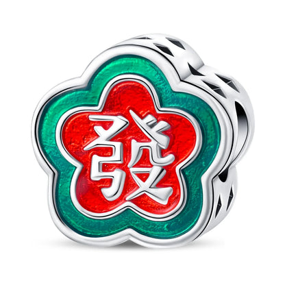 Rote Serie 925er Sterlingsilber Kamera Apfel Herzförmiger Koi Feuerwerkskörper Gott Reichtum Charm Passend für DIY Armband Halskette Partygeschenke
