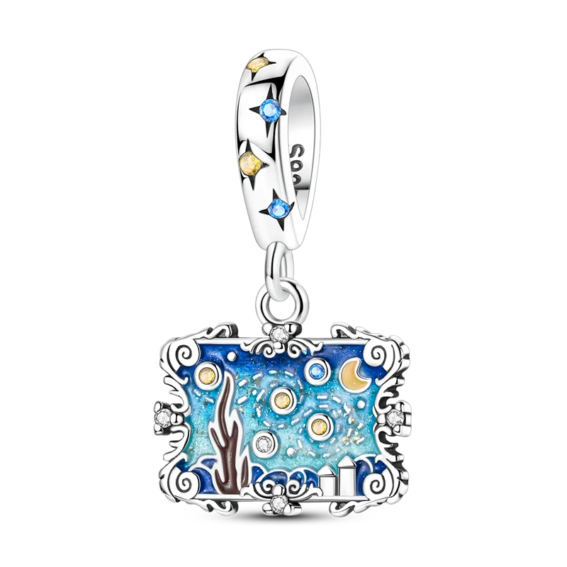 925 Silber Charms Original Design Blaue Augen Zirkon Katze Hund Perle Herz Charme DIY Fit Armband Für Frauen Hochzeit Schmuck Geschenk