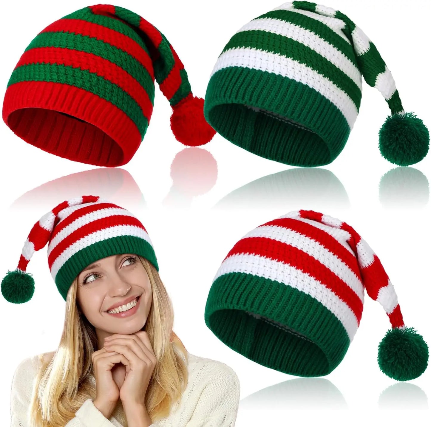 Weihnachtsmütze im Weihnachtsmann-Kostüm-Stil, festliche Mütze für Outdoor-Aktivitäten, Urlaub, Party, Dekoration und Weihnachtsgeschenke für die Familie