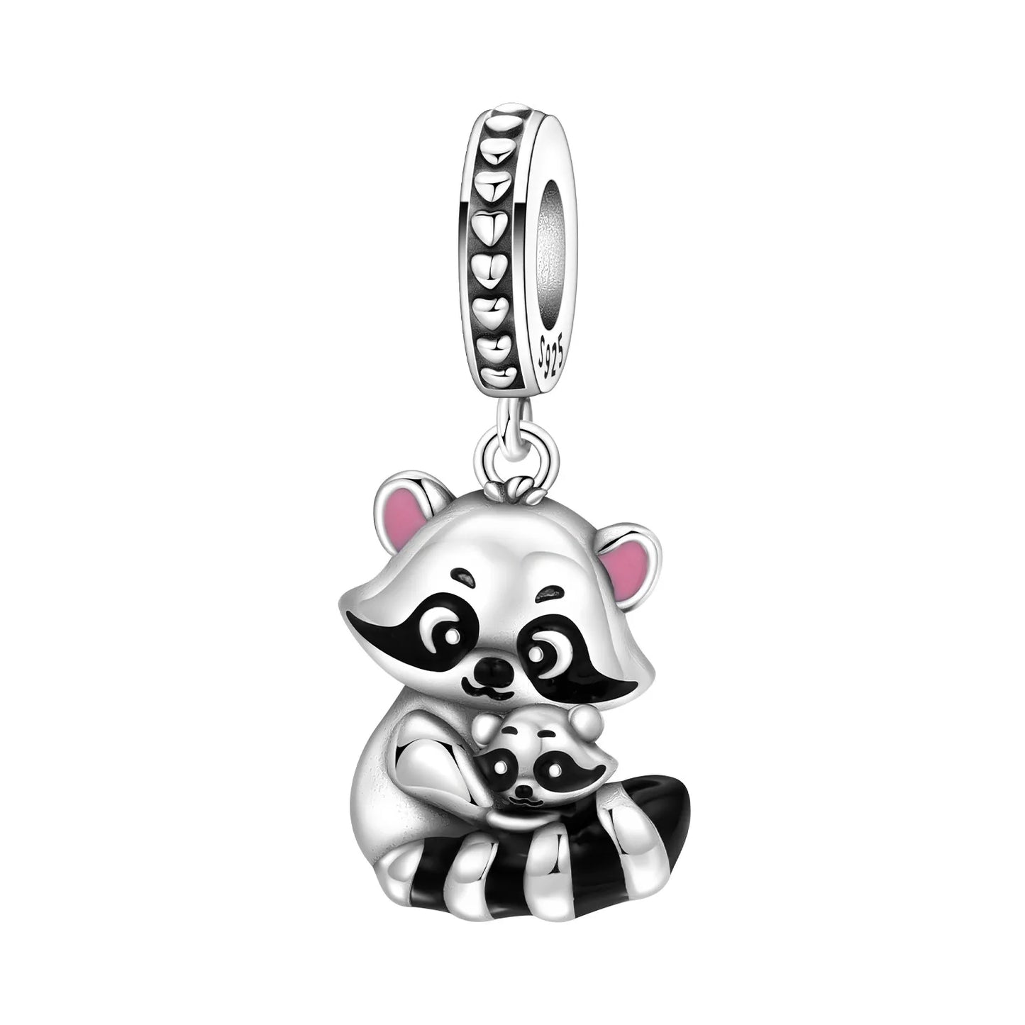Exquisiter 925 Sterling Silber Panda Chamäleon Waschbär, Koi Welpen Tier-Anhänger Passend für DIY Armband Halskette Premium Party Geschenke