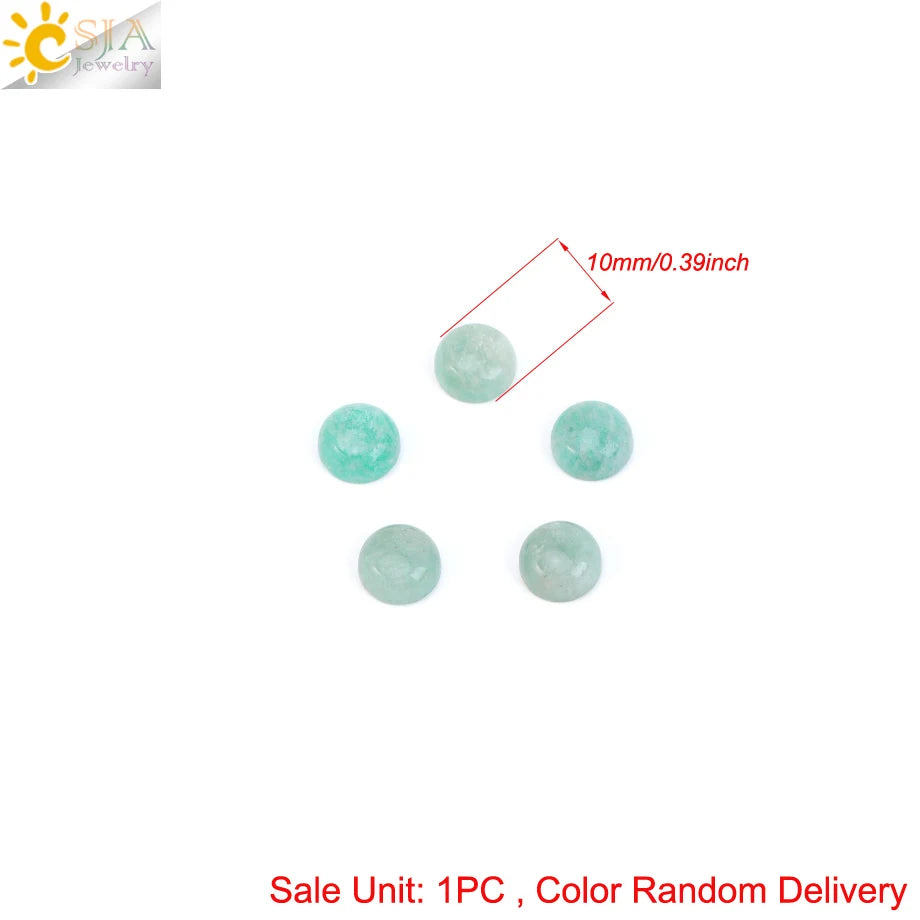 1pc Naturstein Perlen Amazonit Cabochon Oval Flache Lose Perlen für DIY Schmuck Machen Halskette Ring Anhänger Zufällige Farbe h755