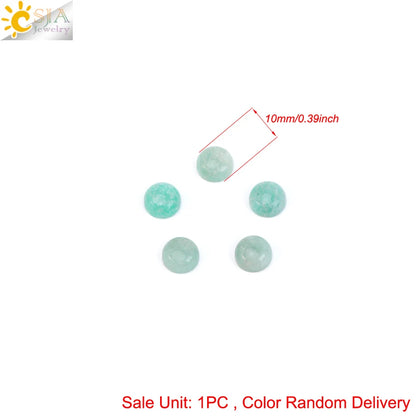 1pc Naturstein Perlen Amazonit Cabochon Oval Flache Lose Perlen für DIY Schmuck Machen Halskette Ring Anhänger Zufällige Farbe h755