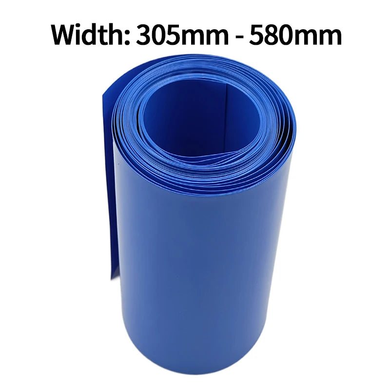 305/5m PVC-Schrumpf schlauch 580 Lipo-Akku mm ~ mm isolierte Schutz folie Lithium-Gehäuse Kabel hülle blau