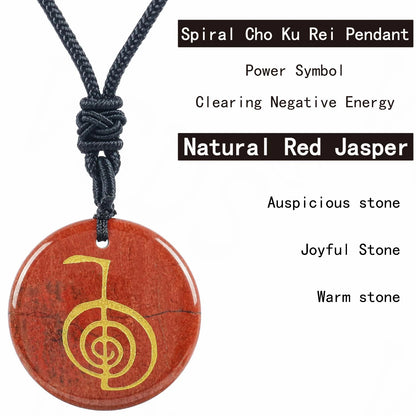 Heißer natürlicher Kristall quarz cho ku rei Reiki Energie symbol Anhänger alte spirituelle Heilung Halsketten Anhänger Frauen Mann Schmuck