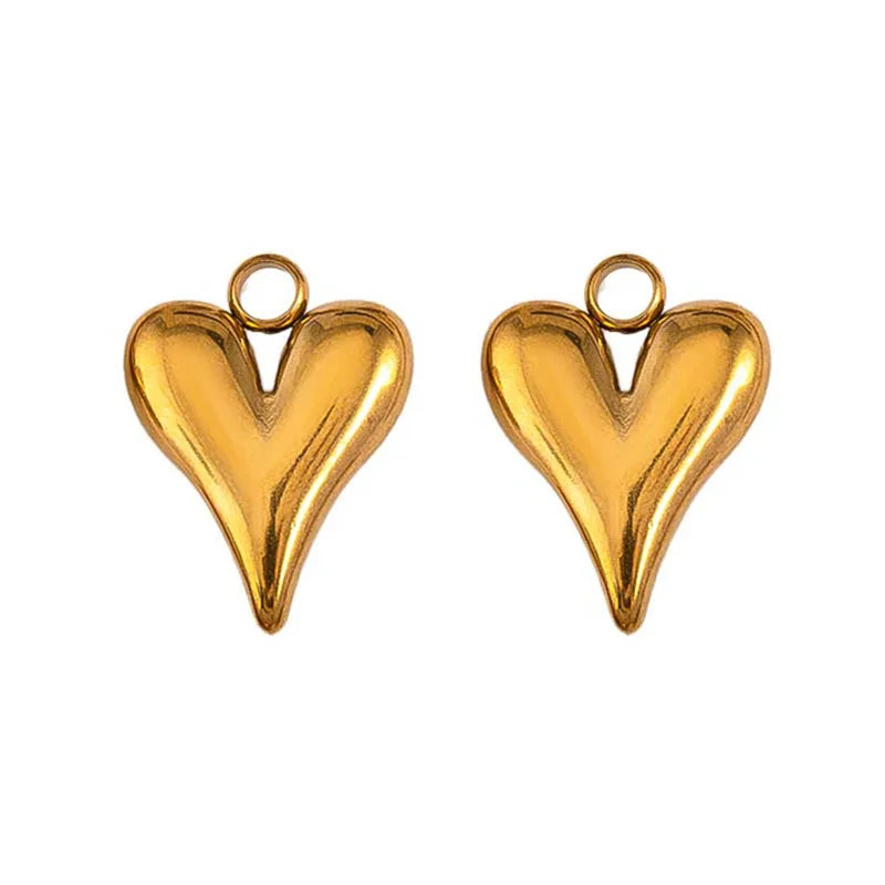 2 Stück 5 Stück Edelstahl Blume Schmetterling Liebe Herz Schleife Anhänger für DIY Halskette Ohrring Geschenk Schmuckherstellung Zubehör