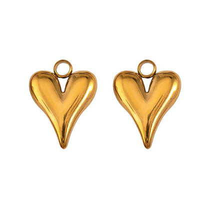 2 Stück 5 Stück Edelstahl Blume Schmetterling Liebe Herz Schleife Anhänger für DIY Halskette Ohrring Geschenk Schmuckherstellung Zubehör