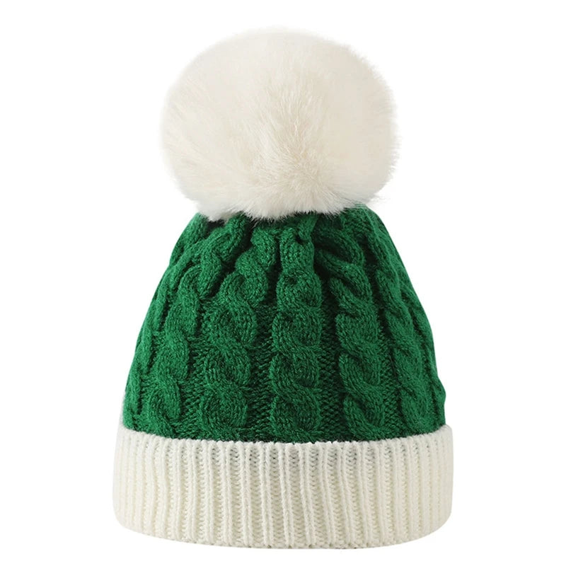 Weihnachten Weihnachten Santa Neujahr Hut Outdoor Winter Warme Häkeln Stricken Mützen Schädeldecke Pompom Kappe Motorhaube Party Geschenke Für Erwachsene Kinder