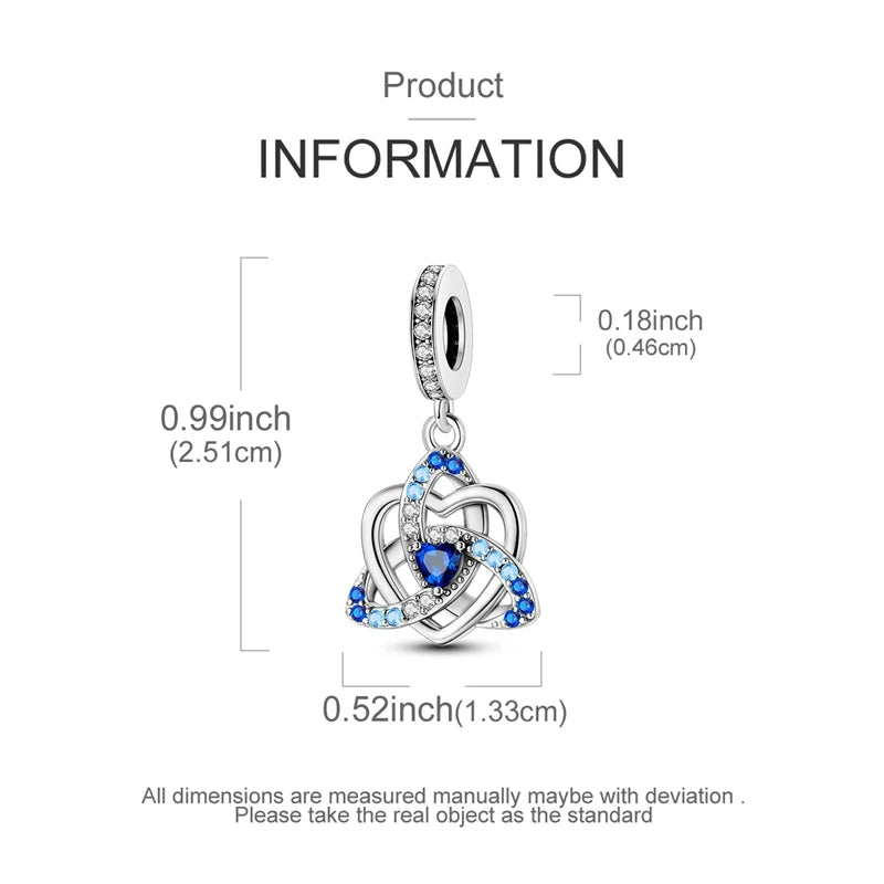 Neu im 925er-Sterlingsilber, Charms-Perlen, blaues Herz, Schlange, Delfin, Anhänger, Schmuck, passend für Original-925-Armbänder für Frauen, DIY-Geschenk