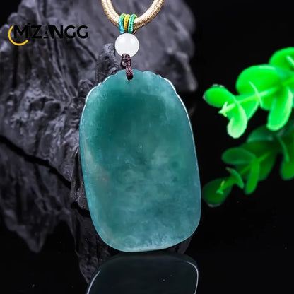 Natürlicher Jadeit-Anhänger mit blauem Wasserdrachen und Sternzeichen, modischer Charme, Eistyp-Jadeit-Halskette, festliches Geschenk für Männer und Frauen