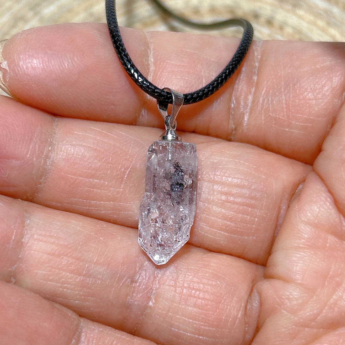 Natürlicher Kristall Herkimer Diamant Zubehör Hängestein Edelsteine Mineral Energie Reiki Heimdekorationen Geschenk Erzkristalle