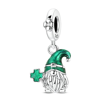 Neu im 925er-Sterlingsilber, grüne Charms, Perlen, Frosch, Kleeblatt, Schildkröte, Anhänger, Schmuck, passend für Original-925-Armbänder für Frauen, DIY-Geschenk