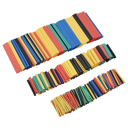 164/328PCS Schrumpfschlauch 2:1 Draht Kabel Wrap Sortiment Elektrische Isolierung Rohr Kit 5 Farbe 8 größe