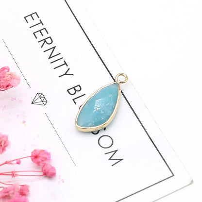 Multishape Natürliche Amazonites Anhänger Charms Natürliche Blaue Stein Stecker für Die DIY Jewerly Halskette Armband Zubehör