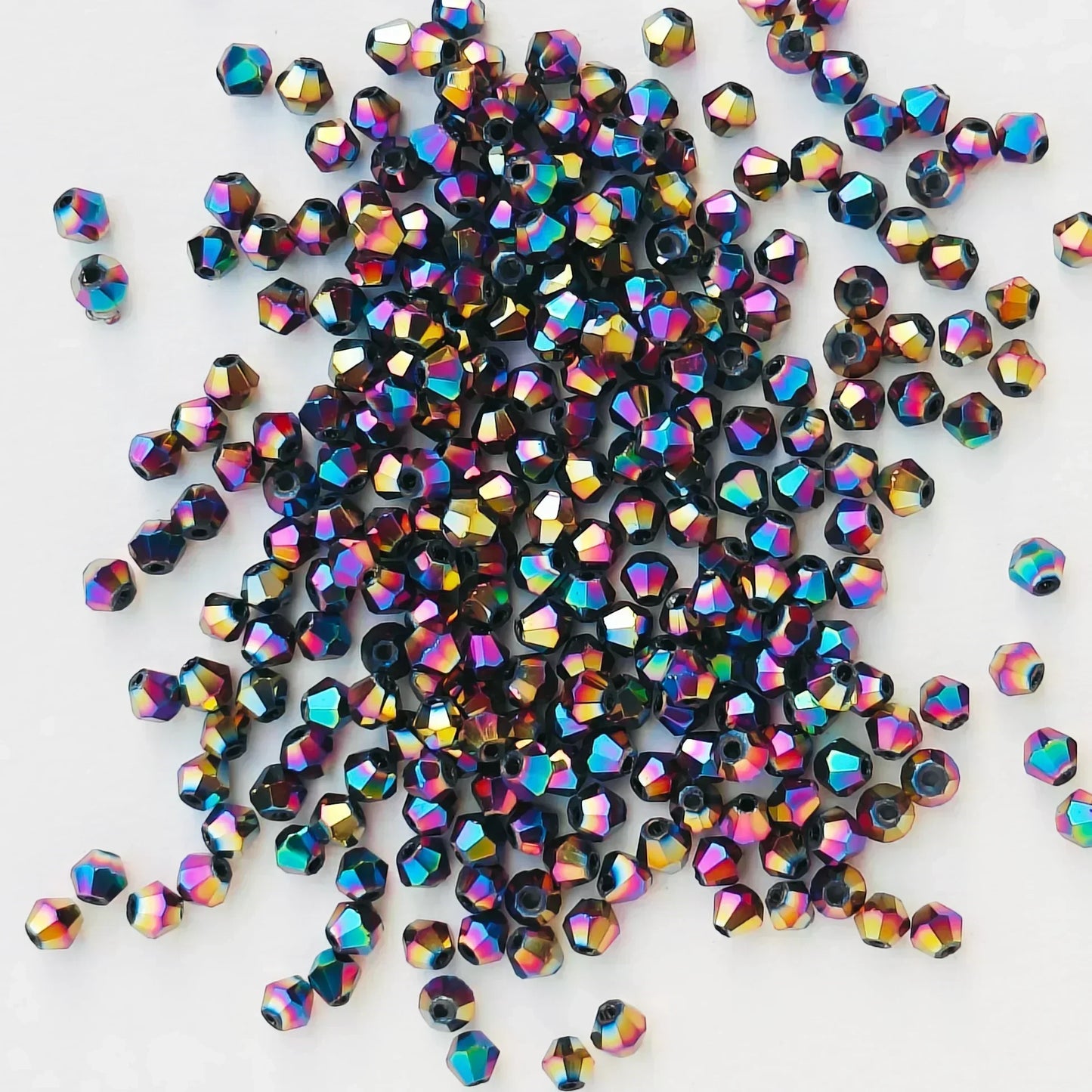 100pcs 4mm glänzende facettierte österreich Kristall perlen Bicone Perlen lose Spacer Perlen für Schmuck machen DIY Armband Halskette Anhänger