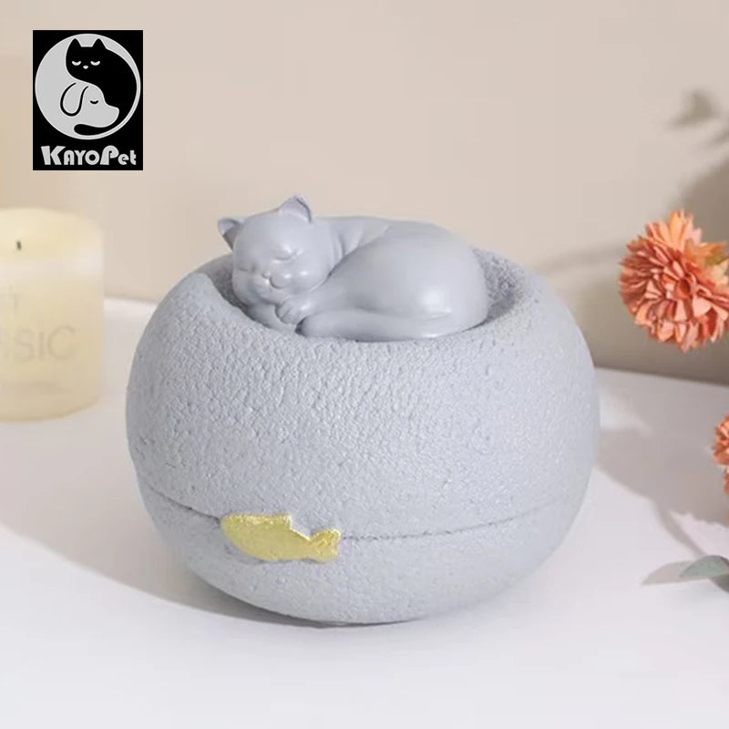 Pet urn shape for cats and dogs, memorial cremation urn, original handmade decoration, funeral, cat and dog urn, memorial box